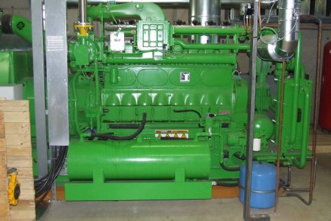 Biogas power engine
